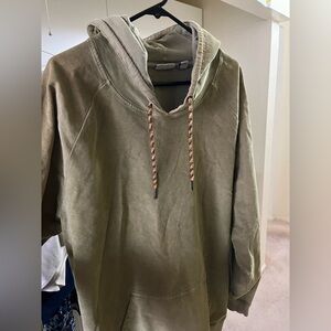 ROWM Men's Olive Green Hoodie, lined corduroy